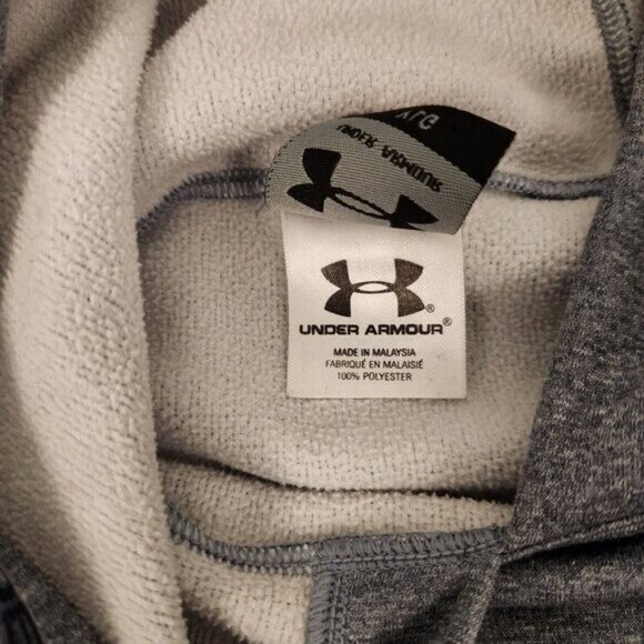 Under Armour Hoodie Fleece Logo Front Pullover Hooded Sweatshirt Youth Large EUC - Picture 9 of 13